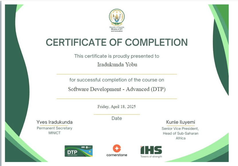 Advanced Software Development (DTP) — IHS Towers