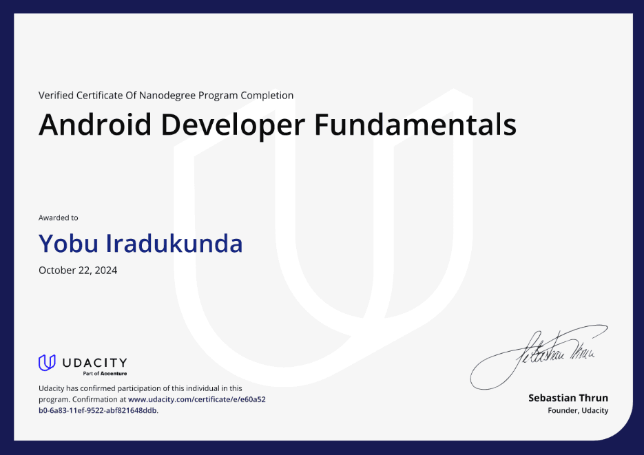 Android Developer Fundamentals — Udacity